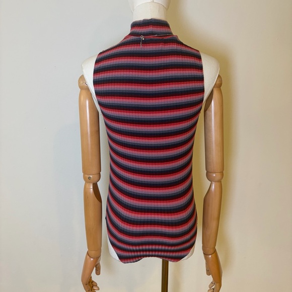 Abound Striped Ribbed Mock Neck Bodysuit XS - Picture 8 of 10